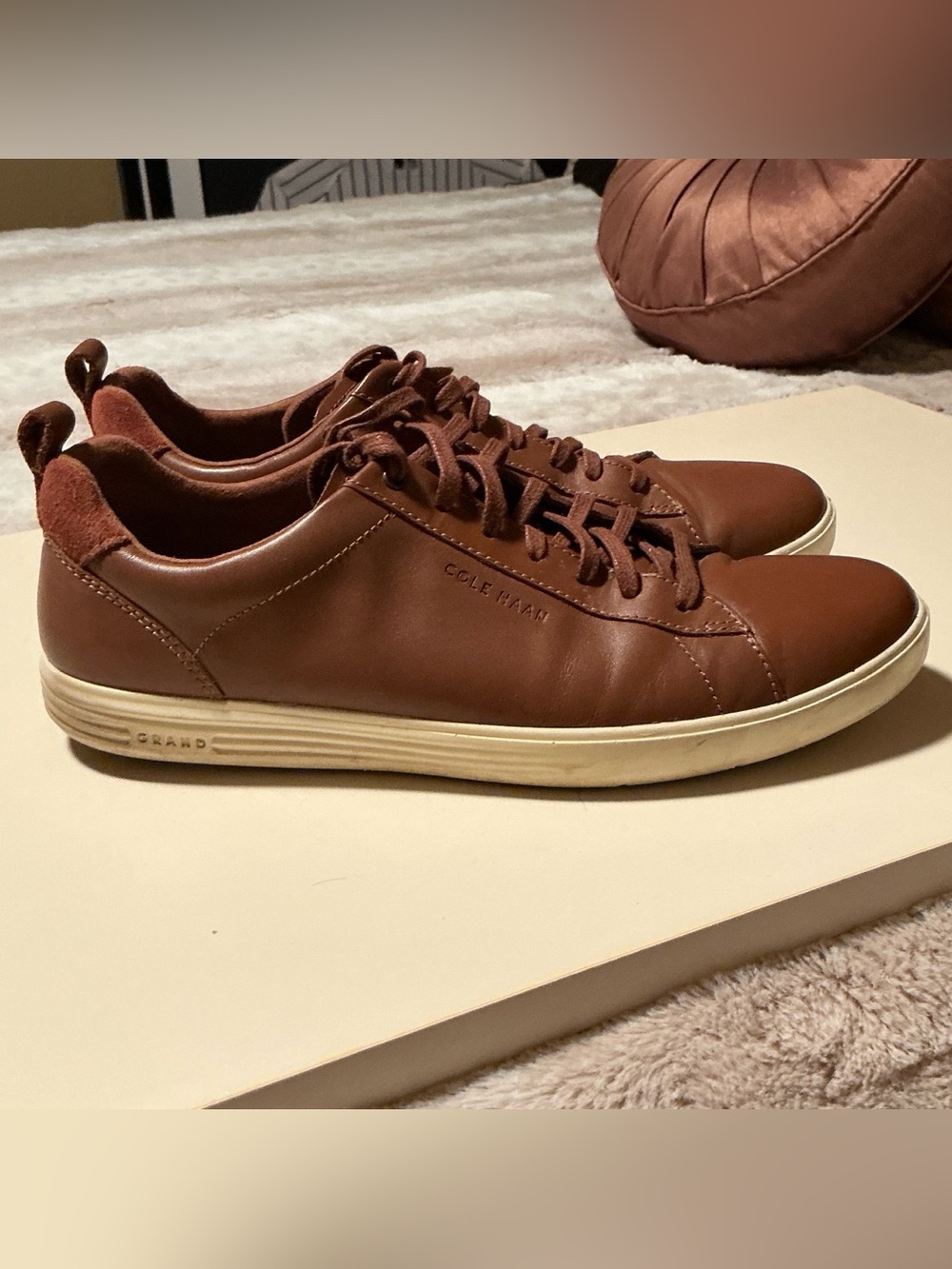 Cole Haan Men's Chestnut Leather Low-Top Sneakers